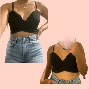 Forever21 Black Cutout Tank Top